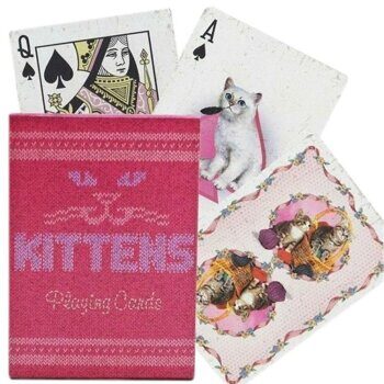 Карты Madison Kittens Desk, 54 шт., пластиковое покрытие, карты кошки