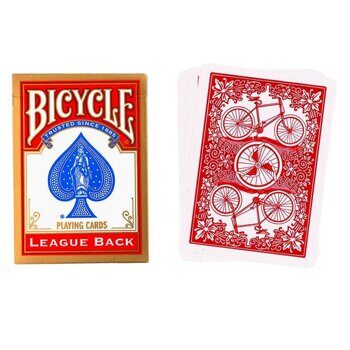 Карты игральные 54 шт. Bicycle League Back,красная рубашка