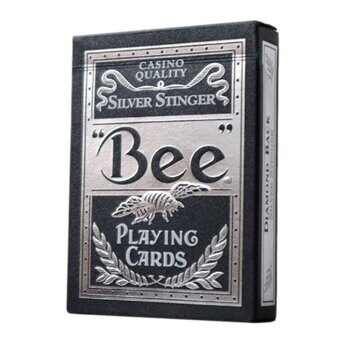 Карты игральные Bee Silver Stinger,54 шт, пластиковое покрытие