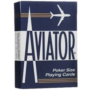 Карты игральные 54 шт. Aviator, пластиковое покрытие, синяя рубашка