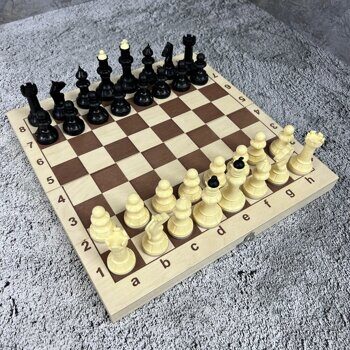 Шахматы "Айвенго обиходные", фигуры из пластика, высота короля 7,1 см