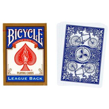 Карты игральные 54 шт. Bicycle League Back, синяя рубашка